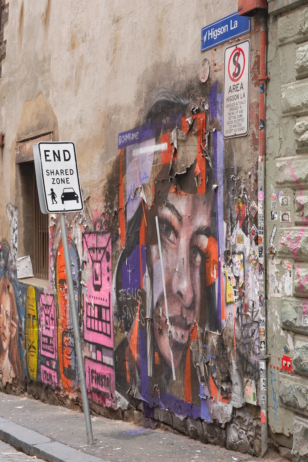 Graffiti in one of the Melbourne CBDs famous laneways.